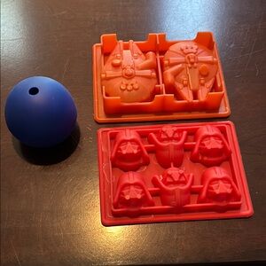 Star Wars Silicone Ice Mold Set - Millenium Falcon, Darth Vader & Death Star
